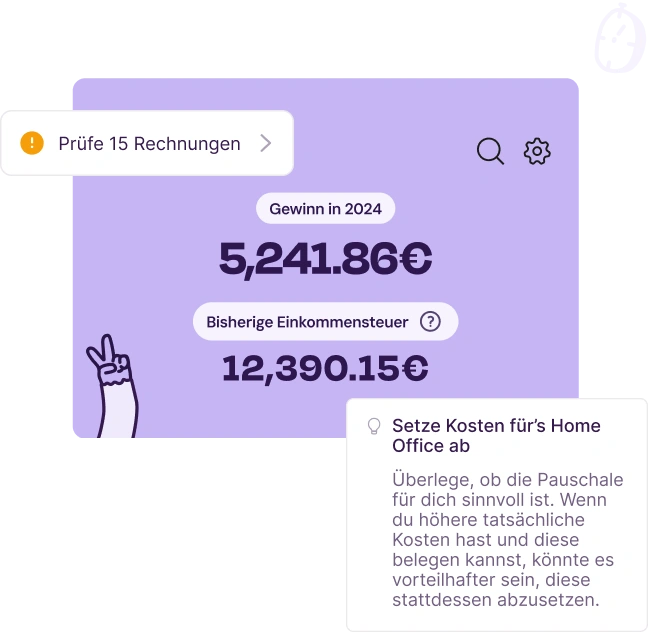 Erledige alle Steuererklärungen. Fehlerfrei und garantiert dank KI