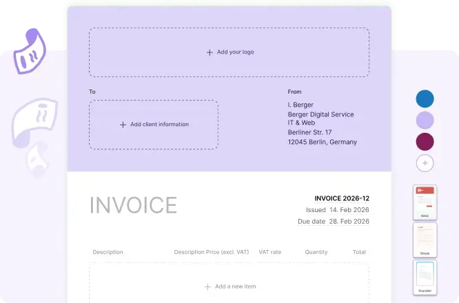 Invoice design in your style