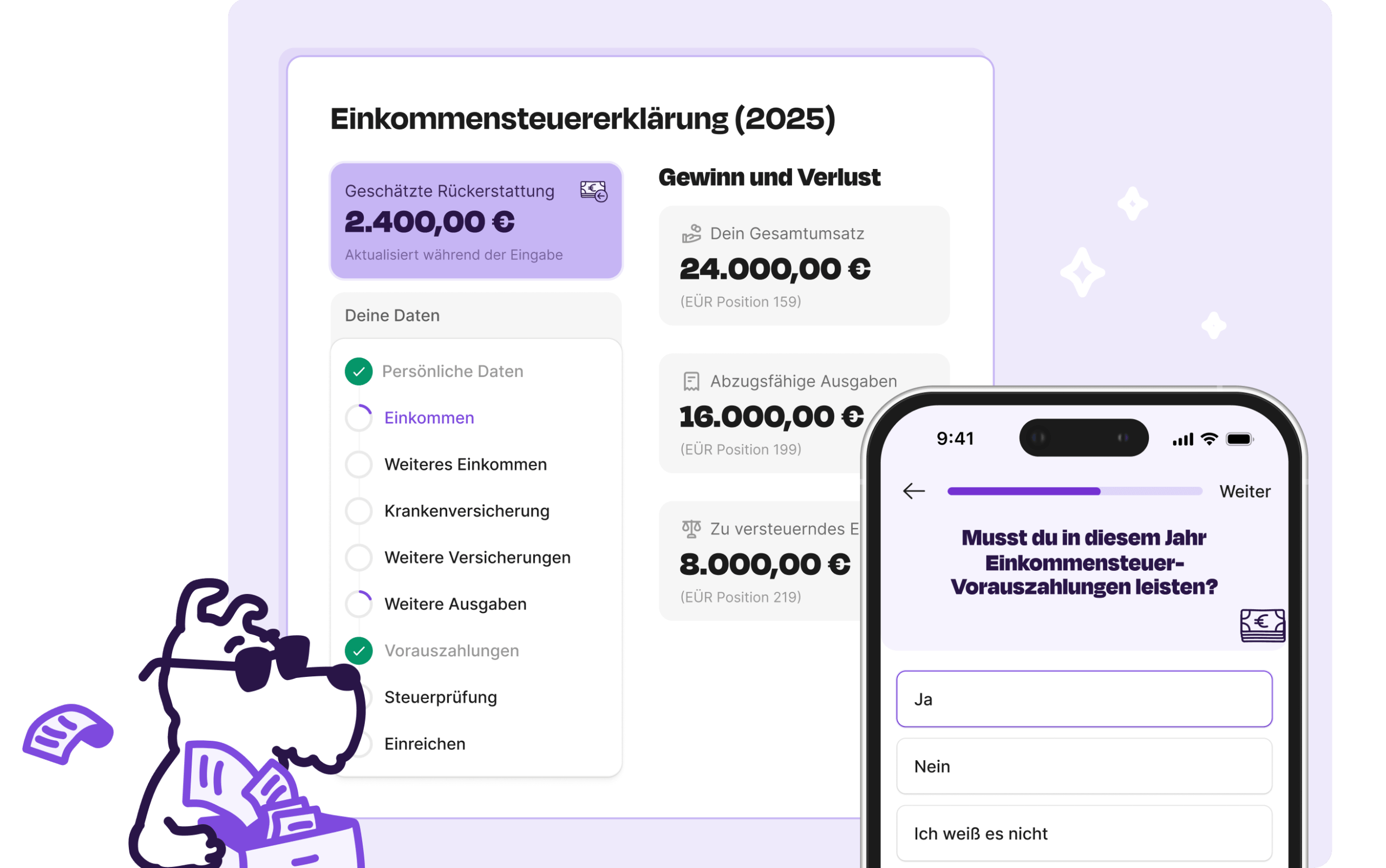 Eine App für dein gesamtes Steuerleben
